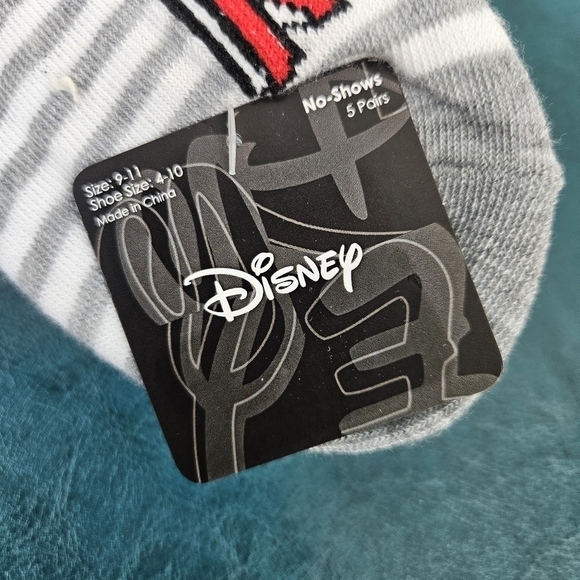 Disney Mickey Mouse Women's No Show Socks 5 Pair Size 4-10 New - Picture 3 of 4